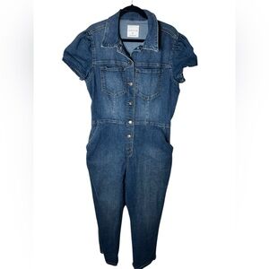 Celebrity Pink Dark Blue Denim Jumpsuit Women’s size XL